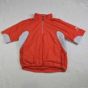 Sunice Weather Pullover 1/4 Zip Windshirt Orange And Gray